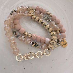 New erimish bracelet set of three boutique trendy stretch beaded bracele…